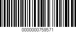 Código de barras (EAN, GTIN, SKU, ISBN): '0000000759571'