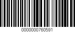 Código de barras (EAN, GTIN, SKU, ISBN): '0000000760591'