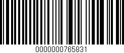 Código de barras (EAN, GTIN, SKU, ISBN): '0000000765831'