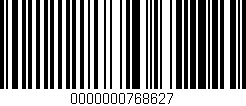 Código de barras (EAN, GTIN, SKU, ISBN): '0000000768627'
