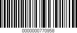 Código de barras (EAN, GTIN, SKU, ISBN): '0000000770958'