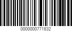 Código de barras (EAN, GTIN, SKU, ISBN): '0000000771832'
