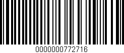 Código de barras (EAN, GTIN, SKU, ISBN): '0000000772716'