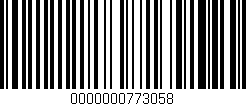 Código de barras (EAN, GTIN, SKU, ISBN): '0000000773058'