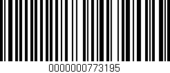Código de barras (EAN, GTIN, SKU, ISBN): '0000000773195'