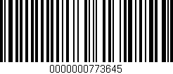 Código de barras (EAN, GTIN, SKU, ISBN): '0000000773645'