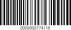 Código de barras (EAN, GTIN, SKU, ISBN): '0000000774116'