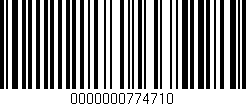 Código de barras (EAN, GTIN, SKU, ISBN): '0000000774710'