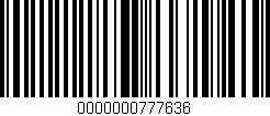 Código de barras (EAN, GTIN, SKU, ISBN): '0000000777636'