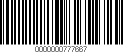 Código de barras (EAN, GTIN, SKU, ISBN): '0000000777667'