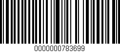 Código de barras (EAN, GTIN, SKU, ISBN): '0000000783699'
