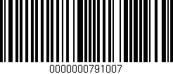 Código de barras (EAN, GTIN, SKU, ISBN): '0000000791007'
