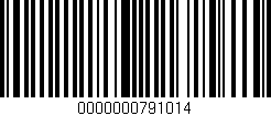 Código de barras (EAN, GTIN, SKU, ISBN): '0000000791014'