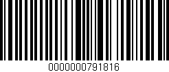 Código de barras (EAN, GTIN, SKU, ISBN): '0000000791816'