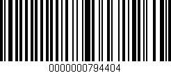 Código de barras (EAN, GTIN, SKU, ISBN): '0000000794404'