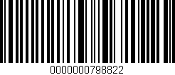 Código de barras (EAN, GTIN, SKU, ISBN): '0000000798822'