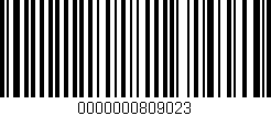Código de barras (EAN, GTIN, SKU, ISBN): '0000000809023'