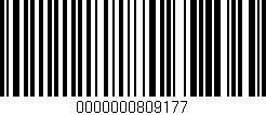 Código de barras (EAN, GTIN, SKU, ISBN): '0000000809177'