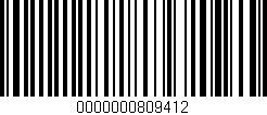 Código de barras (EAN, GTIN, SKU, ISBN): '0000000809412'