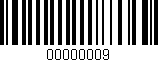 Código de barras (EAN, GTIN, SKU, ISBN): '00000009'