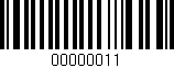 Código de barras (EAN, GTIN, SKU, ISBN): '00000011'