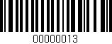 Código de barras (EAN, GTIN, SKU, ISBN): '00000013'