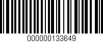 Código de barras (EAN, GTIN, SKU, ISBN): '000000133649'