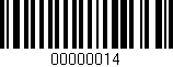 Código de barras (EAN, GTIN, SKU, ISBN): '00000014'
