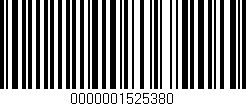 Código de barras (EAN, GTIN, SKU, ISBN): '0000001525380'