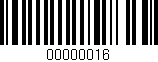 Código de barras (EAN, GTIN, SKU, ISBN): '00000016'
