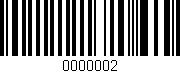 Código de barras (EAN, GTIN, SKU, ISBN): '0000002'