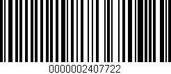 Código de barras (EAN, GTIN, SKU, ISBN): '0000002407722'