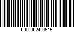 Código de barras (EAN, GTIN, SKU, ISBN): '0000002498515'