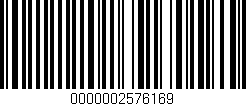 Código de barras (EAN, GTIN, SKU, ISBN): '0000002576169'