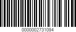 Código de barras (EAN, GTIN, SKU, ISBN): '0000002731094'