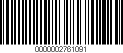 Código de barras (EAN, GTIN, SKU, ISBN): '0000002761091'