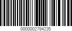 Código de barras (EAN, GTIN, SKU, ISBN): '0000002794235'