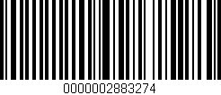 Código de barras (EAN, GTIN, SKU, ISBN): '0000002883274'