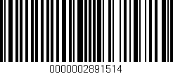 Código de barras (EAN, GTIN, SKU, ISBN): '0000002891514'