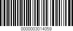 Código de barras (EAN, GTIN, SKU, ISBN): '0000003014059'