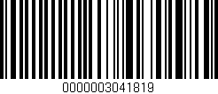 Código de barras (EAN, GTIN, SKU, ISBN): '0000003041819'