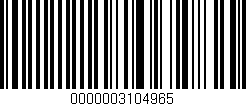 Código de barras (EAN, GTIN, SKU, ISBN): '0000003104965'