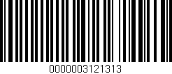 Código de barras (EAN, GTIN, SKU, ISBN): '0000003121313'