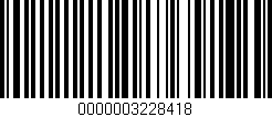 Código de barras (EAN, GTIN, SKU, ISBN): '0000003228418'