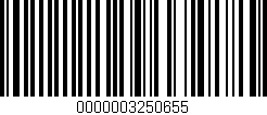 Código de barras (EAN, GTIN, SKU, ISBN): '0000003250655'
