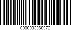 Código de barras (EAN, GTIN, SKU, ISBN): '0000003360972'
