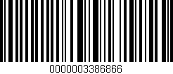 Código de barras (EAN, GTIN, SKU, ISBN): '0000003386866'