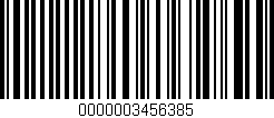 Código de barras (EAN, GTIN, SKU, ISBN): '0000003456385'