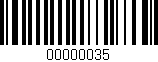 Código de barras (EAN, GTIN, SKU, ISBN): '00000035'