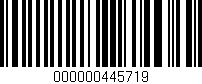Código de barras (EAN, GTIN, SKU, ISBN): '000000445719'
